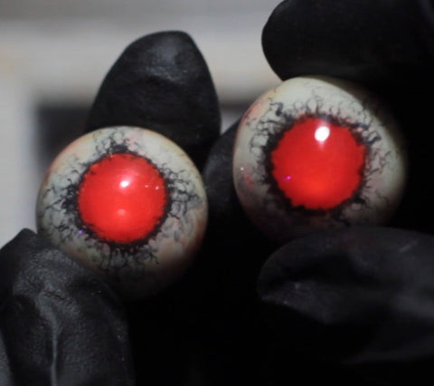 IN STOCK SET 26mm “Demon” Red Glow/UV Eyes