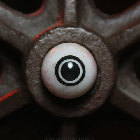 Manson Clown White Dilate Manson Clown Eye Hyper-Realistic Manson Clown Psycho Lunatic Maniac Circus White Zombie Eye Resin Eyes Acrylic Eyes